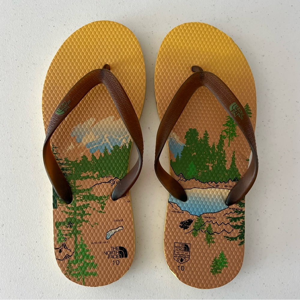 The North Face Base Camp Flip Flop II Mens/Boys Black Thong Comfort Sandal Sz 10